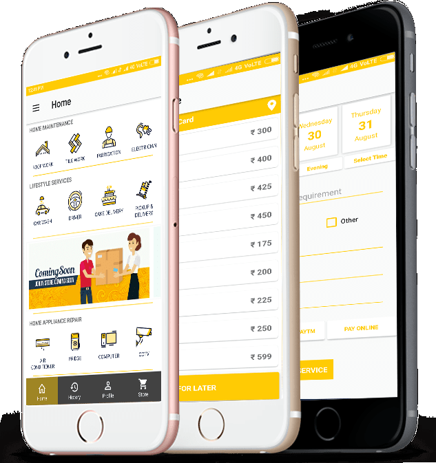 Codo Space mobile app is available on Android and iOS platform with all service features like on-demand and scheduled service booking, rate chart, online shopping, city specific services for Kochi, Thiruvananthapuram, Thrissur, Bangalore, Kozhikode, Chennai, Mumbai and Delhi.